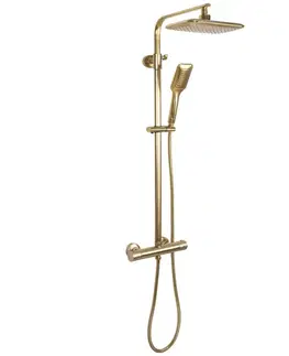 Sprchy a sprchové panely REA - Sprchová sada s termostatom TOM brush gold REA-P5004