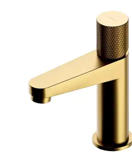 Kúpeľňové batérie OMNIRES - CONTOUR umývadlová batéria zlatá kartáčovaná /GLB/ CT8010GLB