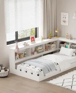 Jednolôžkové Posteľ s regálom TOSIA Tempo Kondela