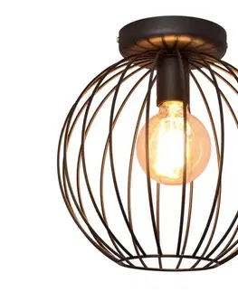 Svietidlá  Prisadený luster MERCURE 1xE27/15W/230V pr. 30 cm čierna P-1388L/1 BK