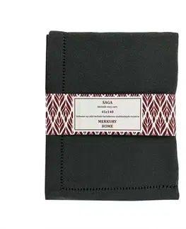 Bytový textil Behúň SAGA antracit 45x140 easy care