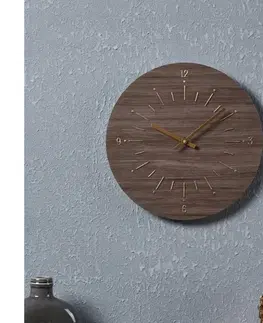 Predlžovacie káble Eglo 425508 - Nástenné hodiny TAKAHAGI 1xAA pr. 30 cm hnedá 425508
