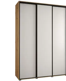 Šatníkové skrine Skriňa 45 Canaris 1 190 artisan/biela/čierna