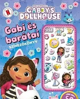 Nalepovačky, vystrihovačky, skladačky Gabi és barátai - Gabi babaháza-Színezőkönyv pufi matricákkal