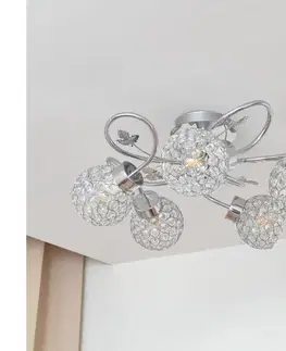 Svietidlá  Prisadený luster SOPHIA 5xE27/15W/230V lesklý chróm/číra W-A 1455/5 CH
