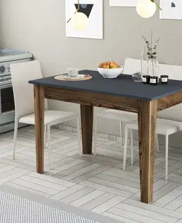 Jedálenské stoly Kuchynský stôl Kiev 504 - Walnut, Anthracite