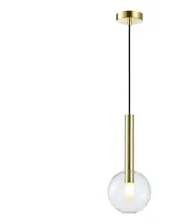 Svietidlá  Luster na lanku NIKO 1xG9/9W/230V pr. 15 cm zlatá ML0330