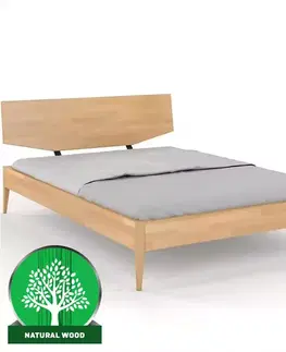 Dvojlôžkové postele Posteľ drevené Buk Skandica Sund/140x200/prírodný