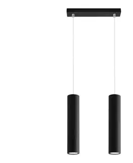 Svietidlá  SL.0328 - Luster na lanku LAGOS 2 2xGU10/10W/230V čierna SL.0328