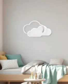 Stropná svetla LED stropné svietidlo Stropné svietidlo Clouds 24W 2800–6500K s diaľkovým ovládaním, biele tienidlo, nastaviteľná farba svetla, detská izba, obývačka