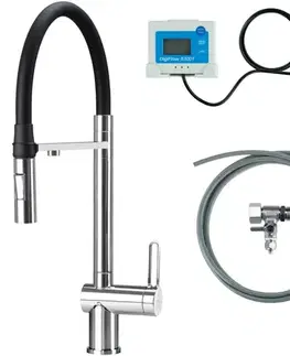 Kúpeľňové batérie DEANTE - Magnetic batéria kuchynská chróm, so sadou pre filtráciu vody, s elastickou hubicou; BRMF075M