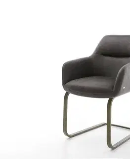 Jedálenské stoličky DELIFE Jedálenská stolička Pejo-Flex mikrovlákno antracitová vintage jedálenská stolička plochý efektový povrch titán vrecková pružina
