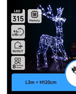 Vianočné dekorácie  B.V.  - LED Vonkajšia vianočná dekorácia LED/3,6W/31/230V 6500K 120cm IP44 sob B10303KV8