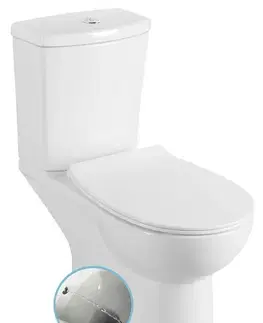 Záchody SAPHO - KAIRO CLEANWASH WC kombi s bidetovou sprškou, zadný odpad, splachovací mechanizmus PC106