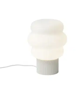 Stolné lampy Japandi stolná lampa béžová s opálovým sklom 18cm - Kumo