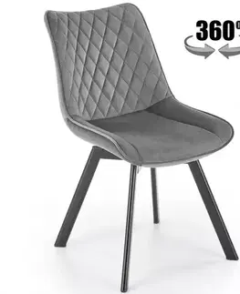 Čalúnené stoličky Stolička K520 sivá