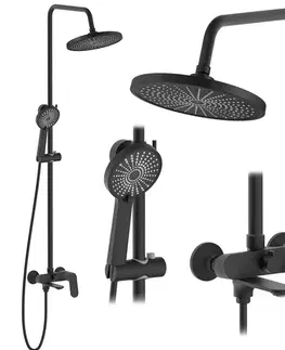 Kúpeľňové batérie REA REA - Sprchový set Marco Black REA-P8545