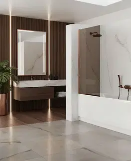 Vaňové zásteny REA - Paraván vaňový Elegant Brush Copper 80 REA-W5695