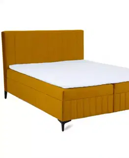 Dvojlôžkové postele Kontinentálna posteľ Sergio 160x200 Bluvel 68 s topperom