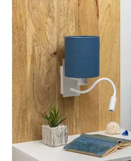 Svietidlá BRILAGI - LED Nástenná lampa NUBILA 1xE27/25W/230V+ LED/3W biela/tmavomodrá BG1559+BG1575
