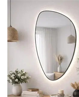 Svietidlá Baltica Design-LED Zrkadlo s podsvietením STONE FLUID 15W/230V 4500K 92x55 cm IP65 čierne 5904107932682