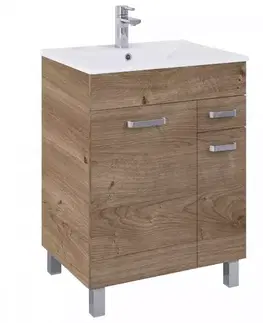 Nábytok do kúpeľne Kúpeľňová zostava Uno 60 2D1S dub canela