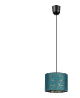 Svietidlá  Luster na lanku REZO 1xE27/60W/230V tyrkysová 0024