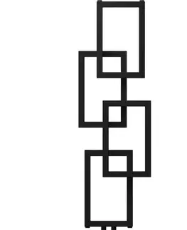 Radiátory do kúpeľne MEXEN - Grid vykurovací rebrík/radiátor dekoratívny 1115 x 360 mm, 279 W, čierna W215-1115-360-00-70