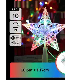 Vianočné dekorácie  B.V.  - LED RGBY Vianočná dekorácia 10xLED/3xAA hviezda B10303S6G