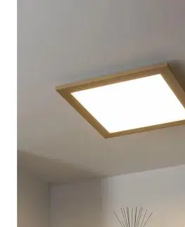 Svietidlá BRILAGI - LED Stmievateľné svietidlo SLIMFRAME WOOD LED/36W/230V 49,5x49,5 cm + diaľkový ovládač BG1540+EG99422