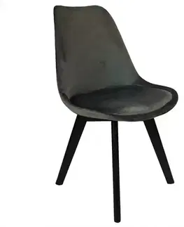 Čalúnené stoličky Stolička Mia Black Antracit