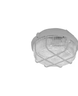 Svietidlá  SKP-100/S - Vonkajšie stropné svietidlo KRUH 1xE27/100W/230V