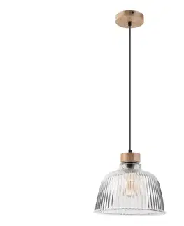 Svietidlá  Luster na lanku ASTA 1xE27/60W/230V pr. 28 cm dub LM-1.314/DĄB
