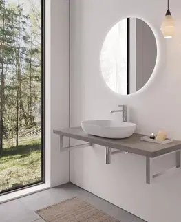Kúpeľňový nábytok CERANO - Doska pod umývadlo Navira Pro + podperná konzola - betónovo šedá - 70x46x3,6 CER-6061169