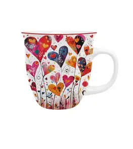 Hrnčeky, šálky, podšálky DUO - Hrnček 650ml COLORFUL HEARTS 1