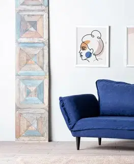 Pohovky a gauče Dvojmiestna rozkladacia pohovka Vino Daybed - Navy Blue \GR125\01