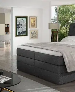 Manželské postele MEMENTO 06 boxpringová posteľ 160 x 200 cm, Inari 96