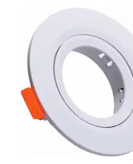 Svietidlá  Rámček pre podhľadové svietidlo GU10, priemer 9 cm, biely SR005