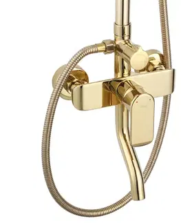 Kúpeľňové batérie REA REA - Sprchový set s batériou 150mm BLOOM zlatá REA-P9528