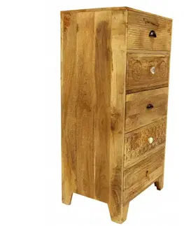 Komody Komoda Manu 60x120x45 indický masív mango