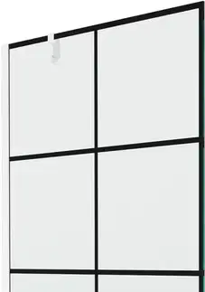 Sprchové dvere MEXEN/S - Next vaňová zástena FIX 90x150, čierny dekor, biela 895-090-000-00-77-20