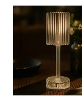 Lampy  LED nabíjateľná dotyková stolová lampa SIMPLE LED/1W/5V 2400 mAh 3000-6000K priehľadná ML2289