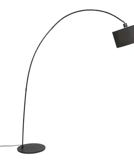 Oblúkové lampy Inteligentná moderná oblúková stojaca lampa čierna vrátane A60 Wifi - Vinossa