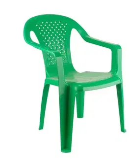 Detské stoly a stoličky Kinekus Stolička plastová BABY, zelená, 52x38x38cm