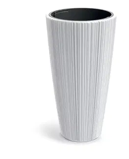 Kvetináče a truhlíky DHOR400-S449 plastový kvetináč 39 cm biela