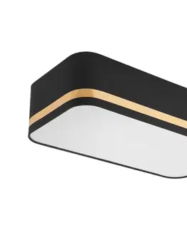 Svietidlá  Stropné svietidlo SIRJA SQUARE STRIPE 2xE27/15W/230V čierna/zlatá LM-2.213/CZARNY