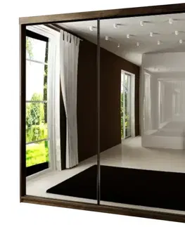 Šatníkové skrine Skriňa Top 21 200 Tmavý jaseň