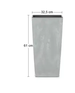 Kvetináče a truhlíky NABBI DURS325E plastový kvetináč 32,5 cm sivý betón