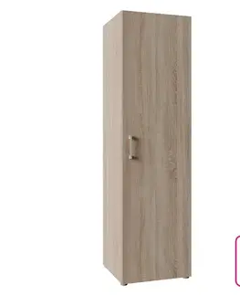 Šatníkové skrine KONDELA Romer New Typ 2 1D vešiaková skriňa dub sonoma