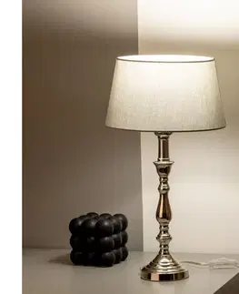 Lampy BRILAGI - Stolná lampa CERIA 1×E27/60W/230V, Ø 25 cm, lesklý chróm/sivá 1xEG78312+1xEG781033